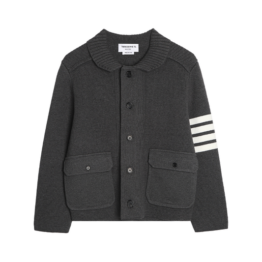 Thom Browne four-bar lapel sweater jacket