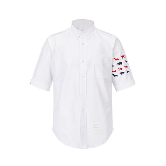 Thom Browne Men's Short Sleeve Cotton Shirt
