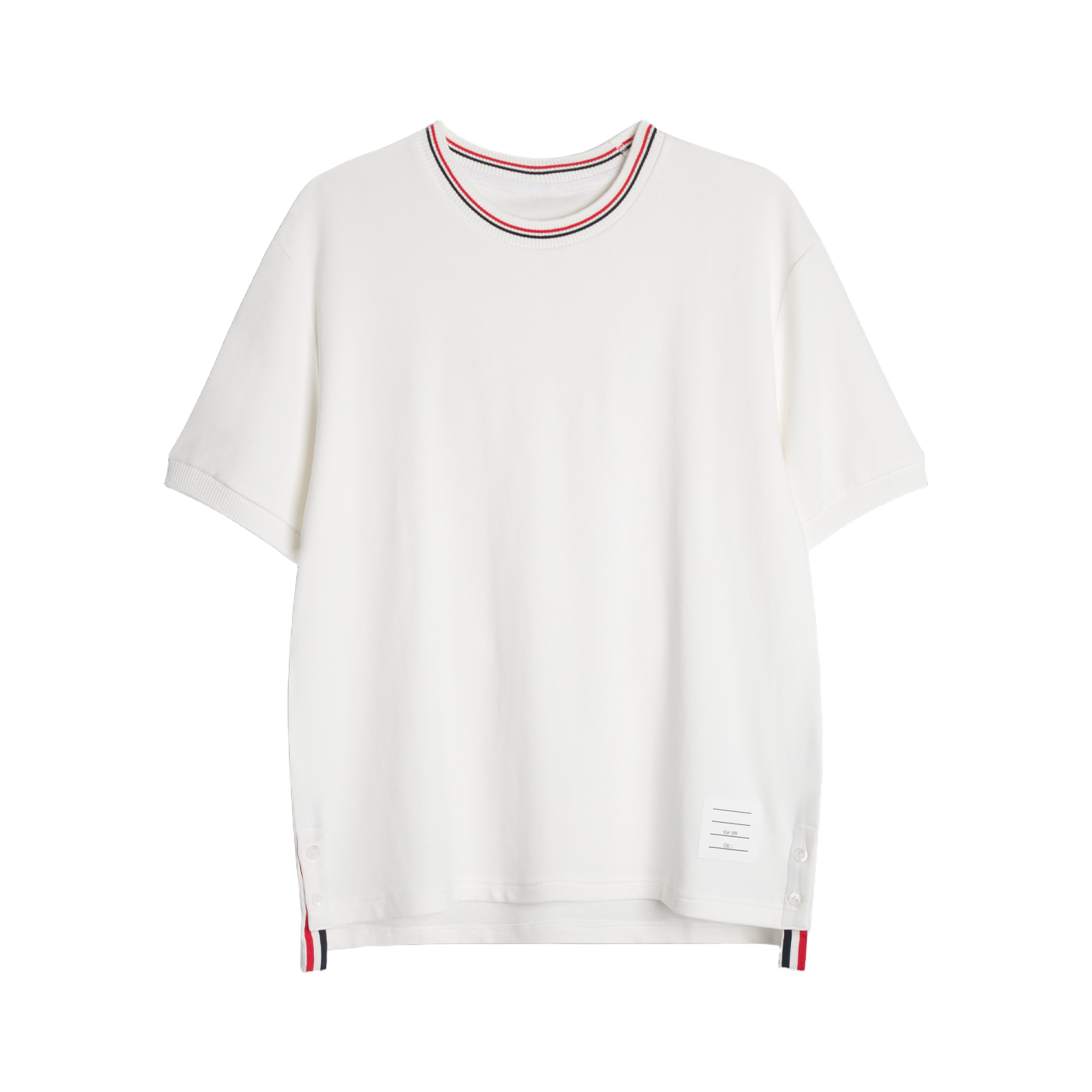 Thom Browne Water Ripple Crew Neck T-Shirt