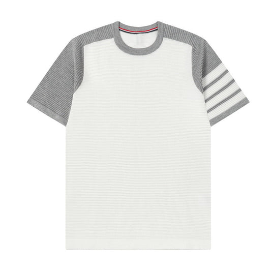Thom Browne Unisex Water Ripple Cotton T-Shirt