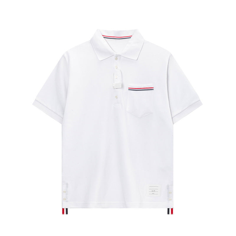 Thom Browne Men's Water Ripple Polo Shirt
