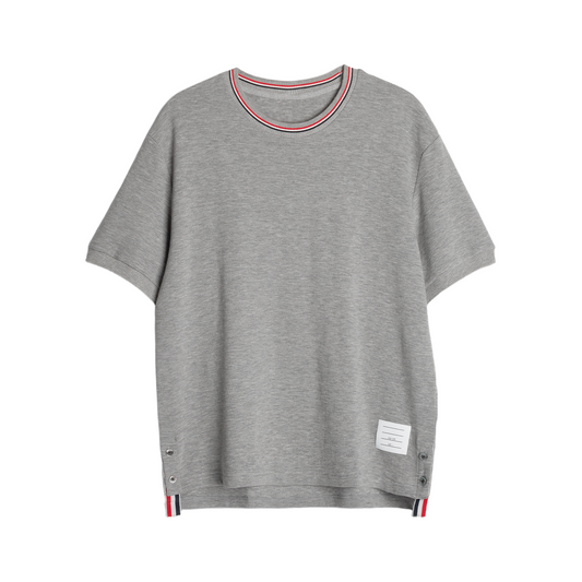 Thom Browne Water Ripple Crew Neck T-Shirt