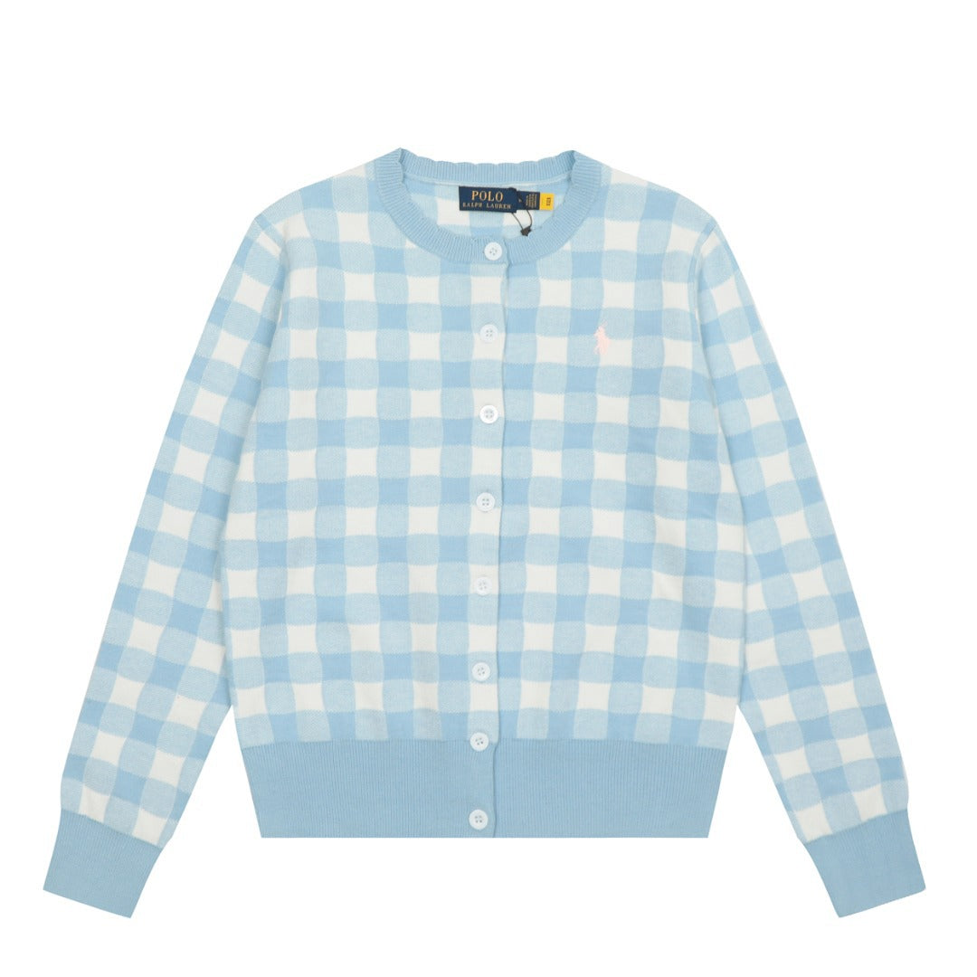 Ralph Lauren Women's Plaid Knit Cardigan