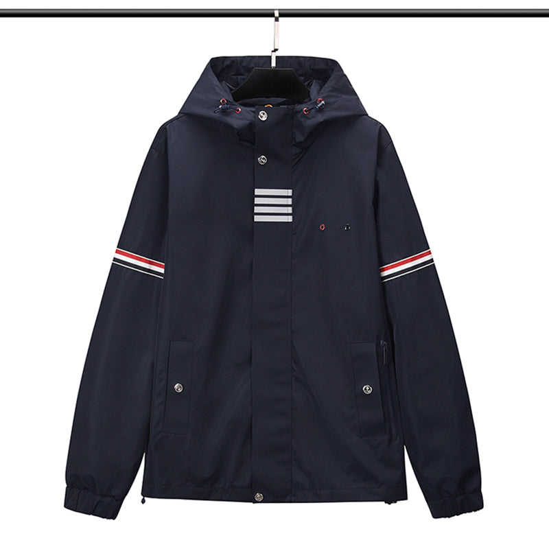 Thom Browne Men's Hooded Windproof Outdoor Jacket
