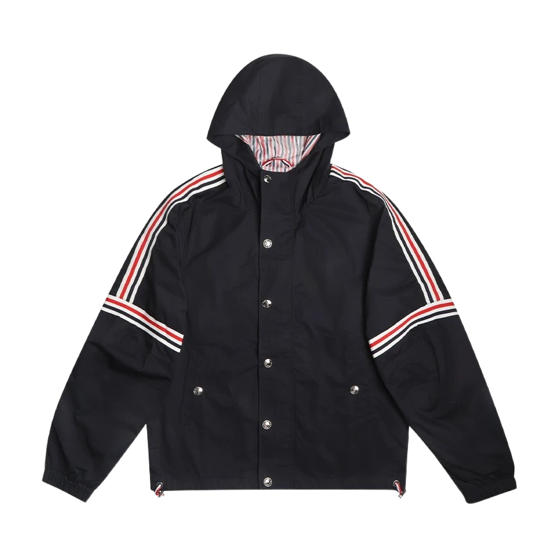Thom Browne Men's windproof hooded work jacket