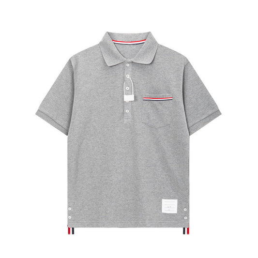 Thom Browne Men's Water Ripple Polo Shirt