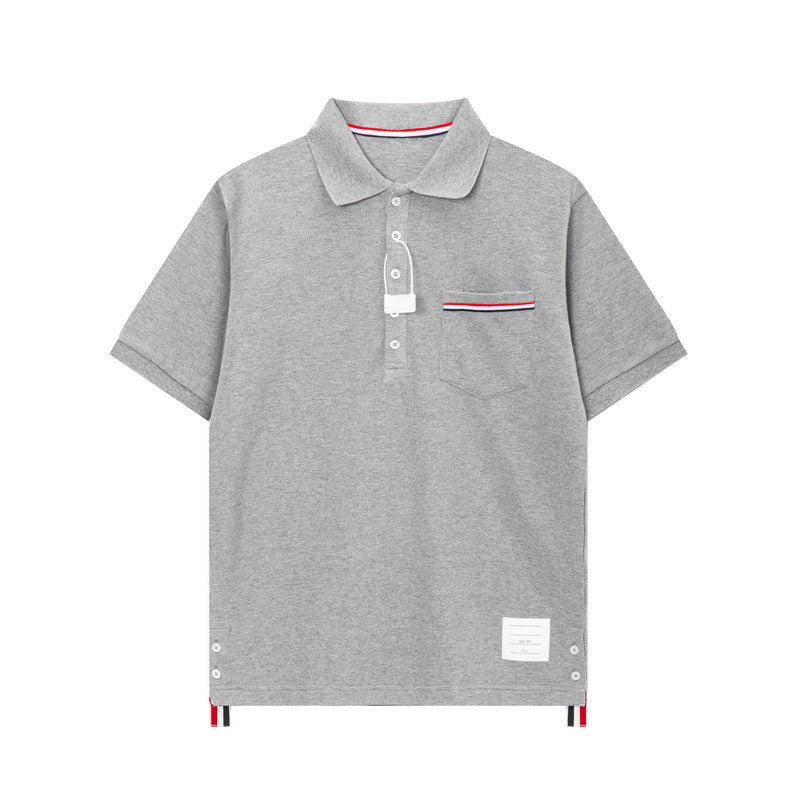 Thom Browne Men's Water Ripple Polo Shirt