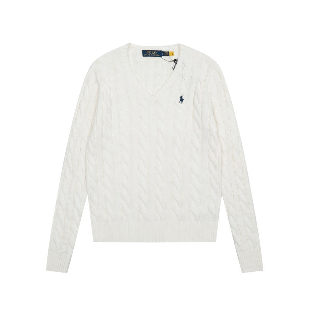 Ralph Lauren Women's Cable Knit Cotton Sweater