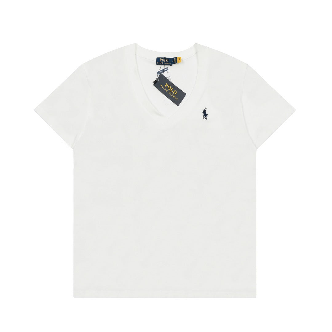 Ralph Lauren Women's Cotton V-neck T-shirt