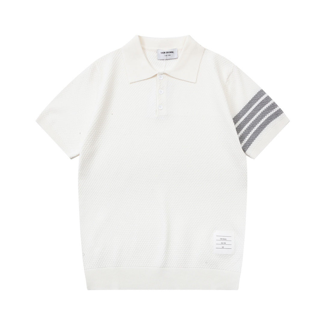 Classic Four-Bar Stripe Polo Tee