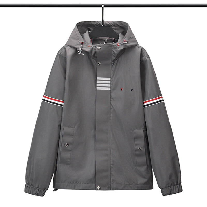 Thom Browne Men's Hooded Windproof Outdoor Jacket