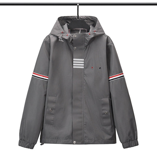 Thom Browne Men's Hooded Windproof Outdoor Jacket
