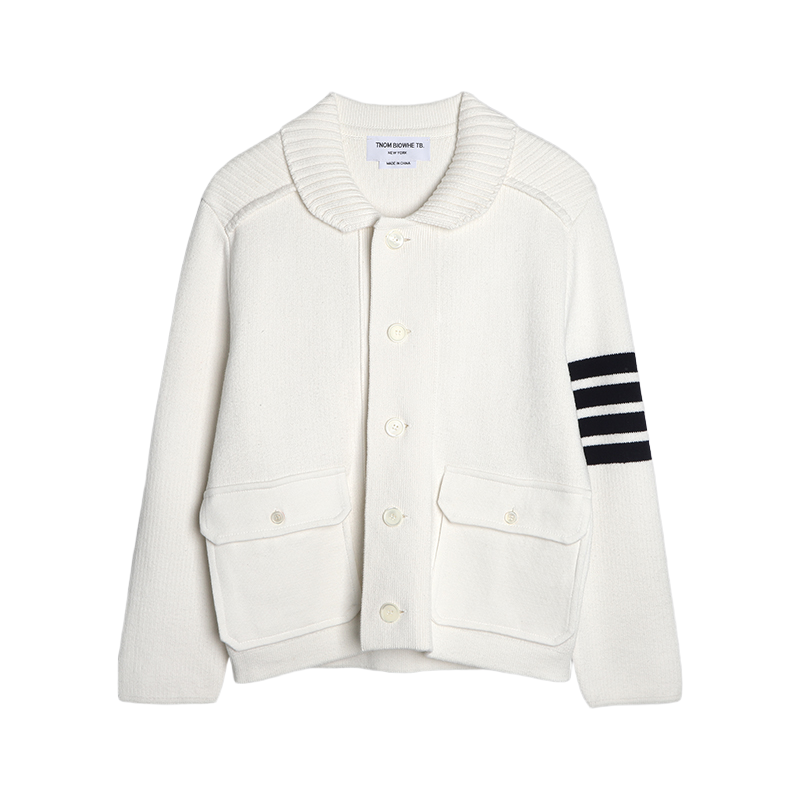 Thom Browne four-bar lapel sweater jacket