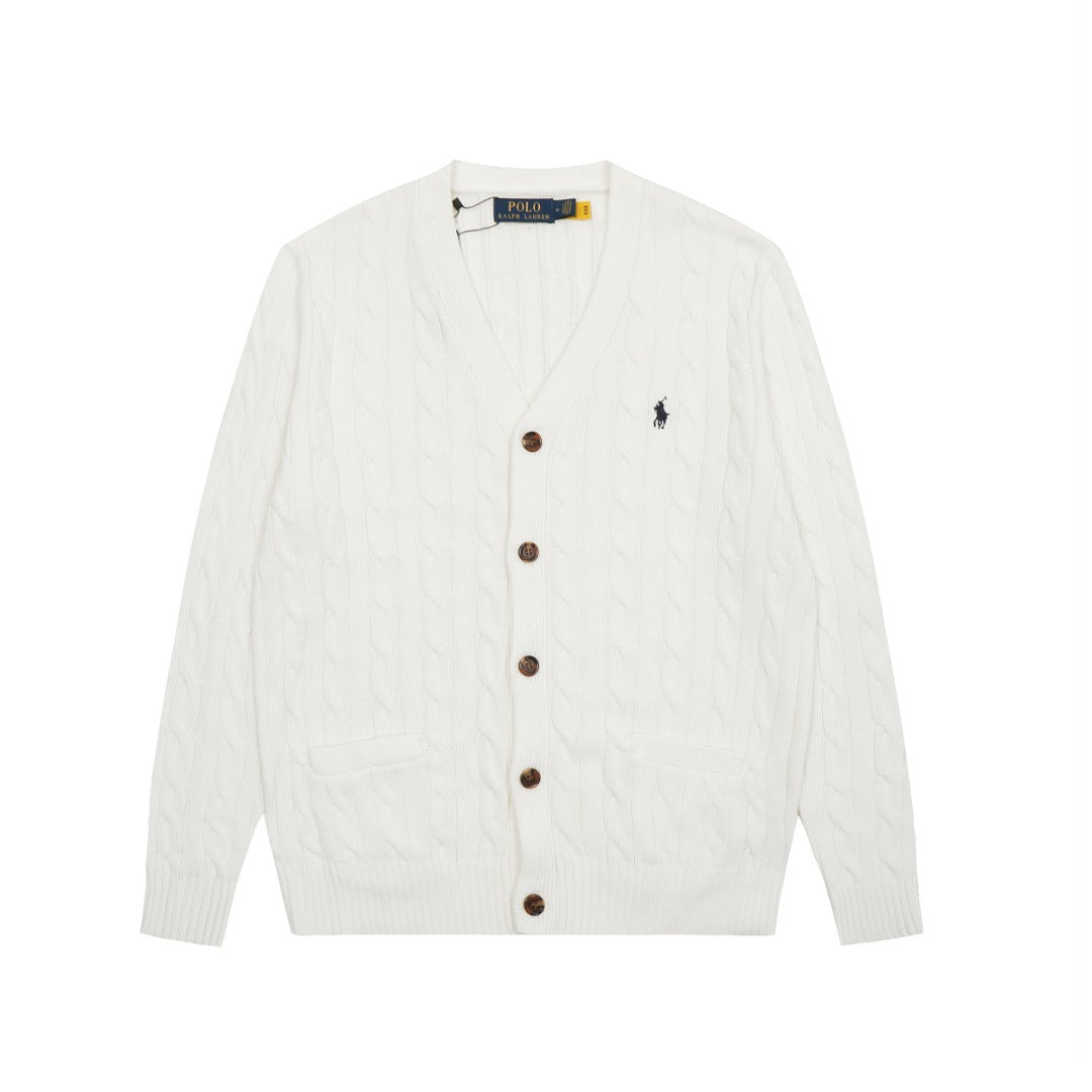 Ralph Lauren Unisex V-neck Cable Knit Cardigan