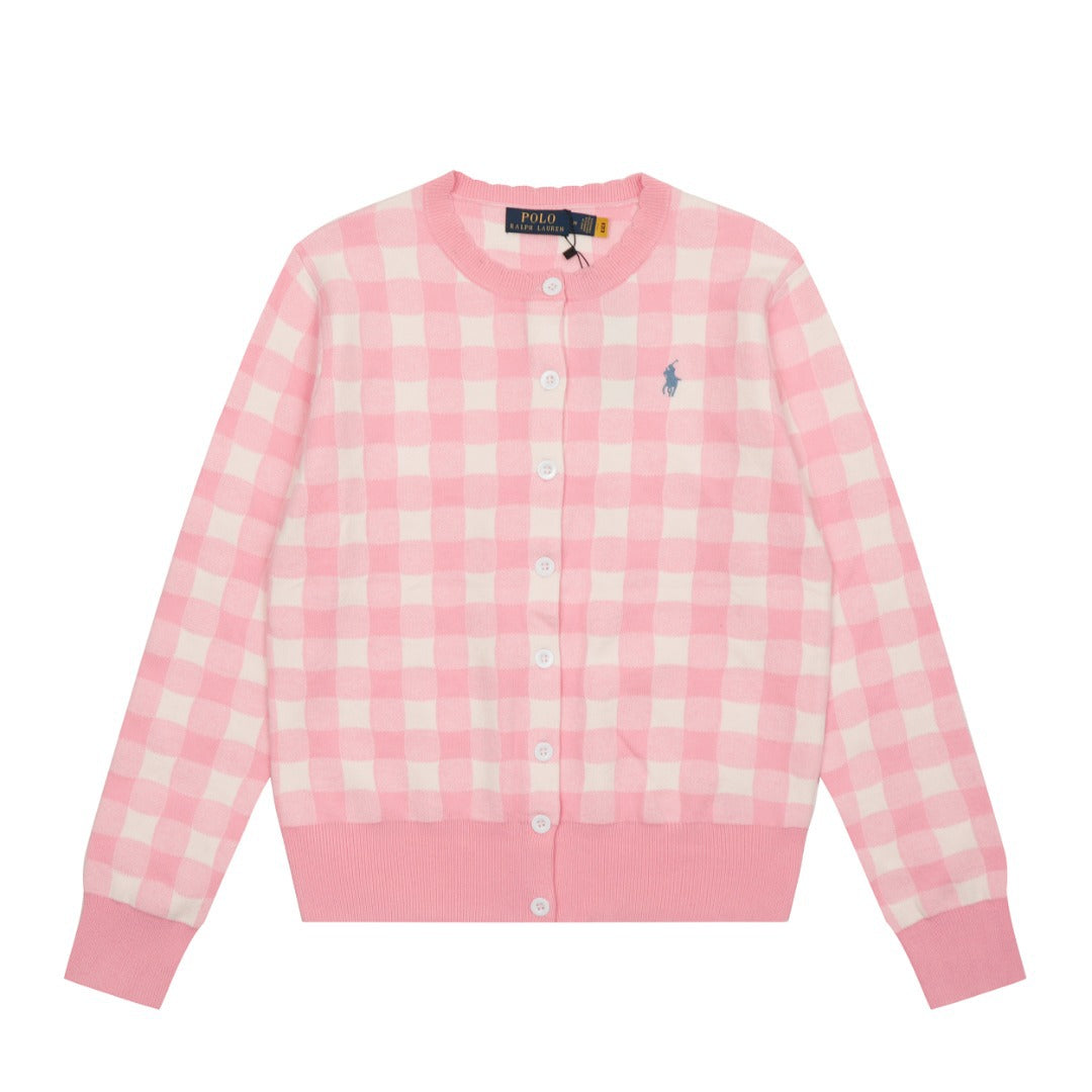Ralph Lauren Women's Plaid Knit Cardigan