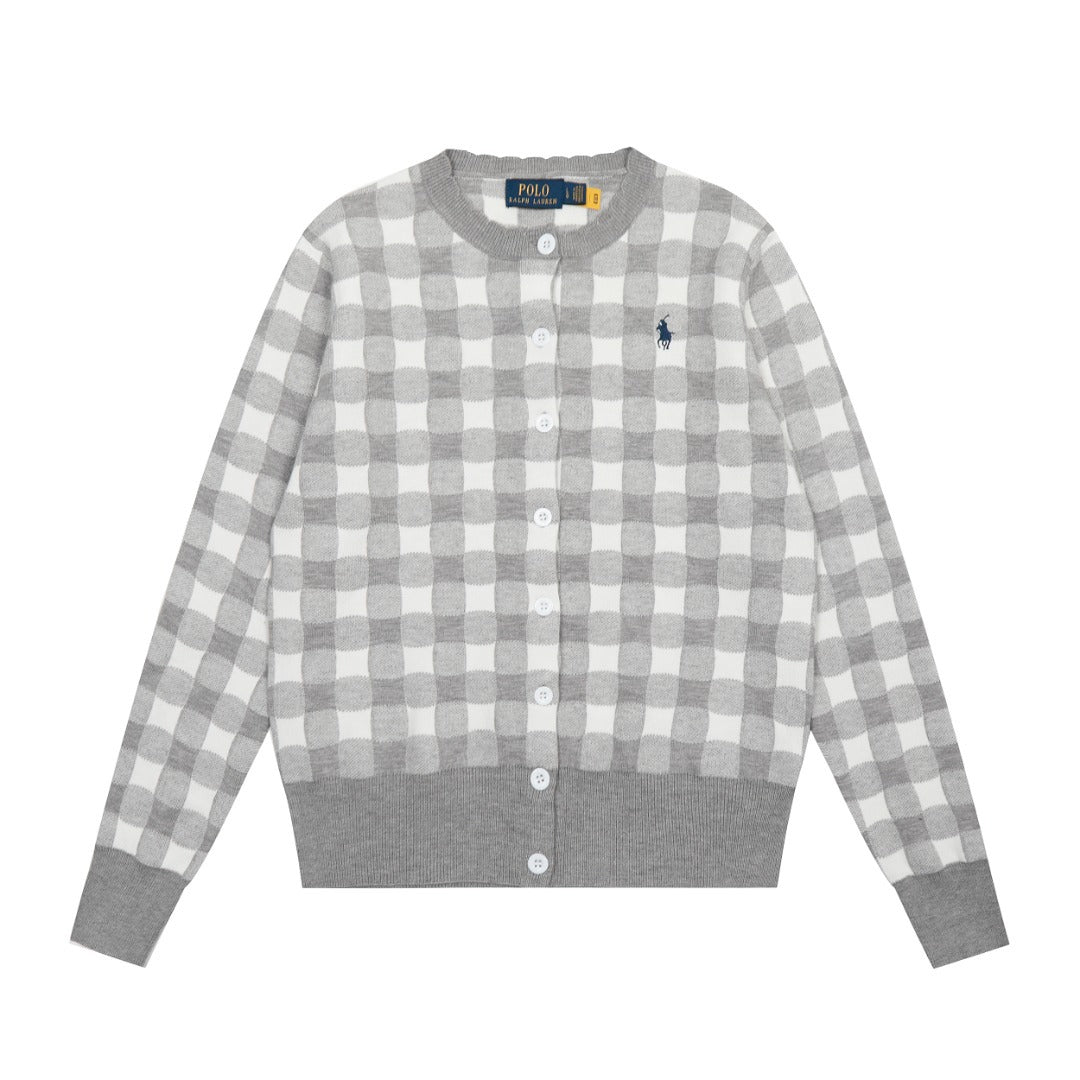Ralph Lauren Women's Plaid Knit Cardigan