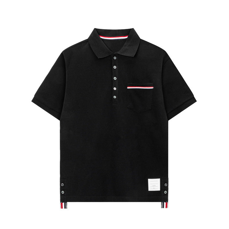 Thom Browne Men's Water Ripple Polo Shirt