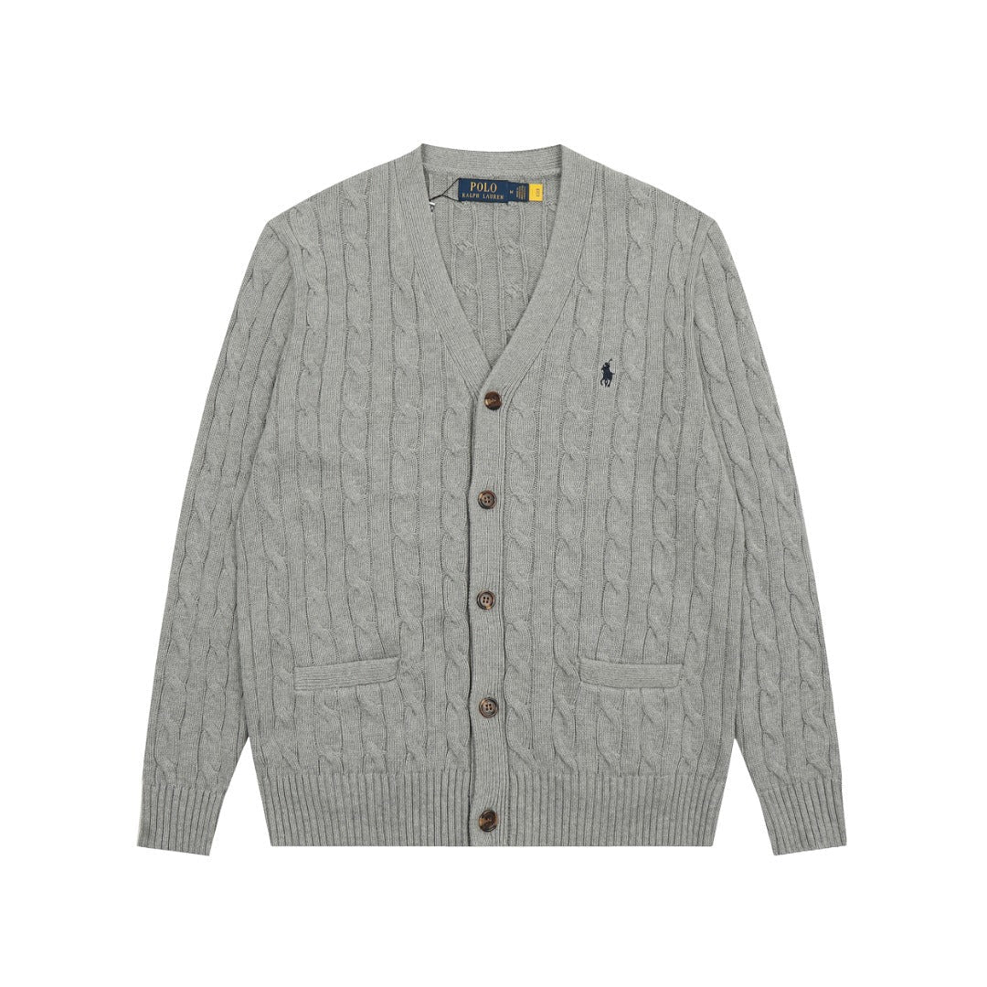 Ralph Lauren Unisex V-neck Cable Knit Cardigan
