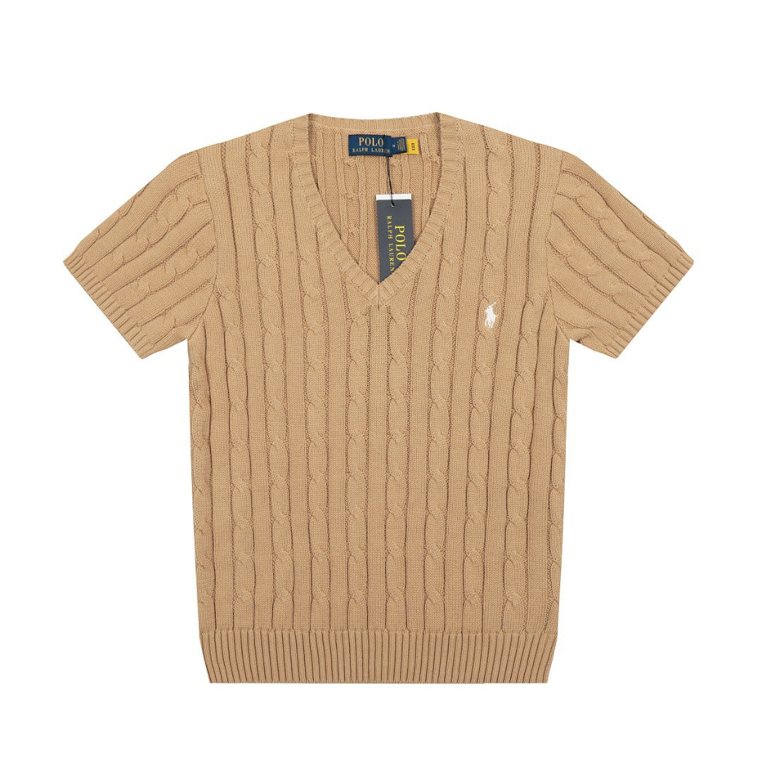 Ralph Lauren Women's V-neck Knit T-shirt