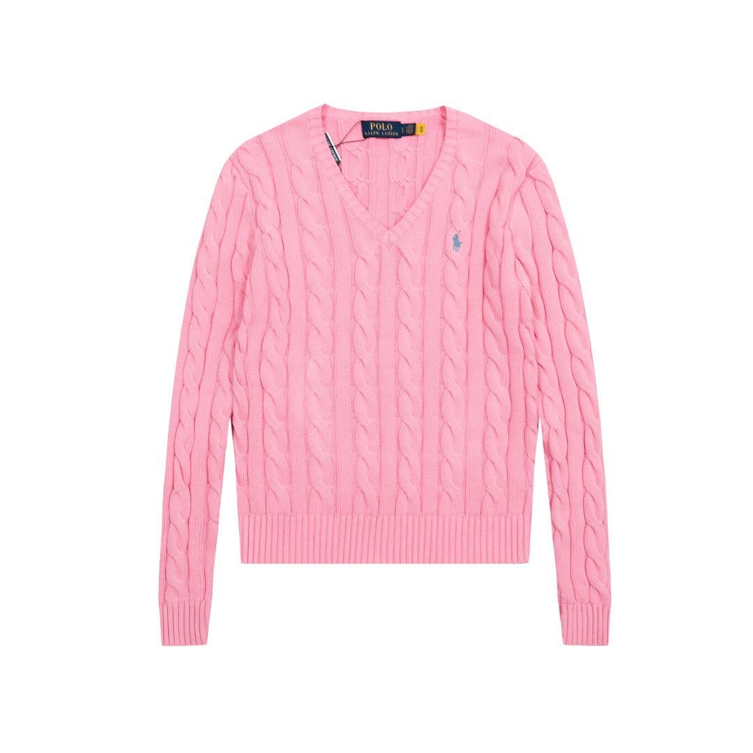Ralph Lauren Women's Cable Knit Cotton Sweater