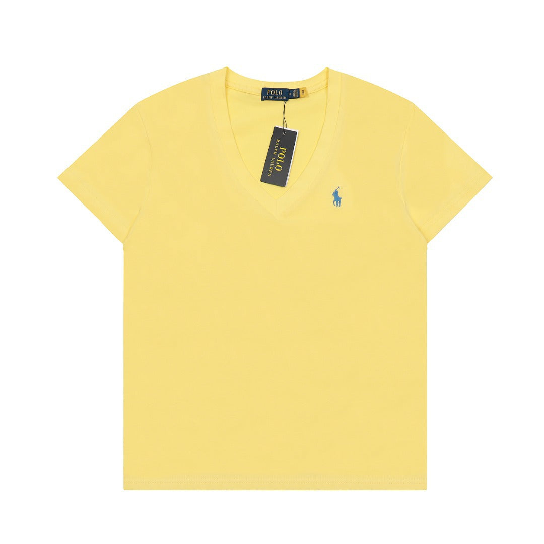 Ralph Lauren Women's Cotton V-neck T-shirt