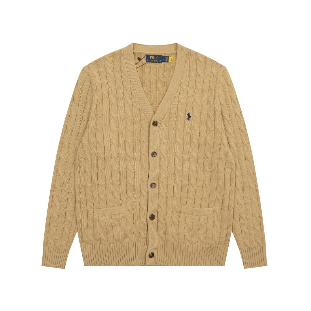 Ralph Lauren Unisex V-neck Cable Knit Cardigan