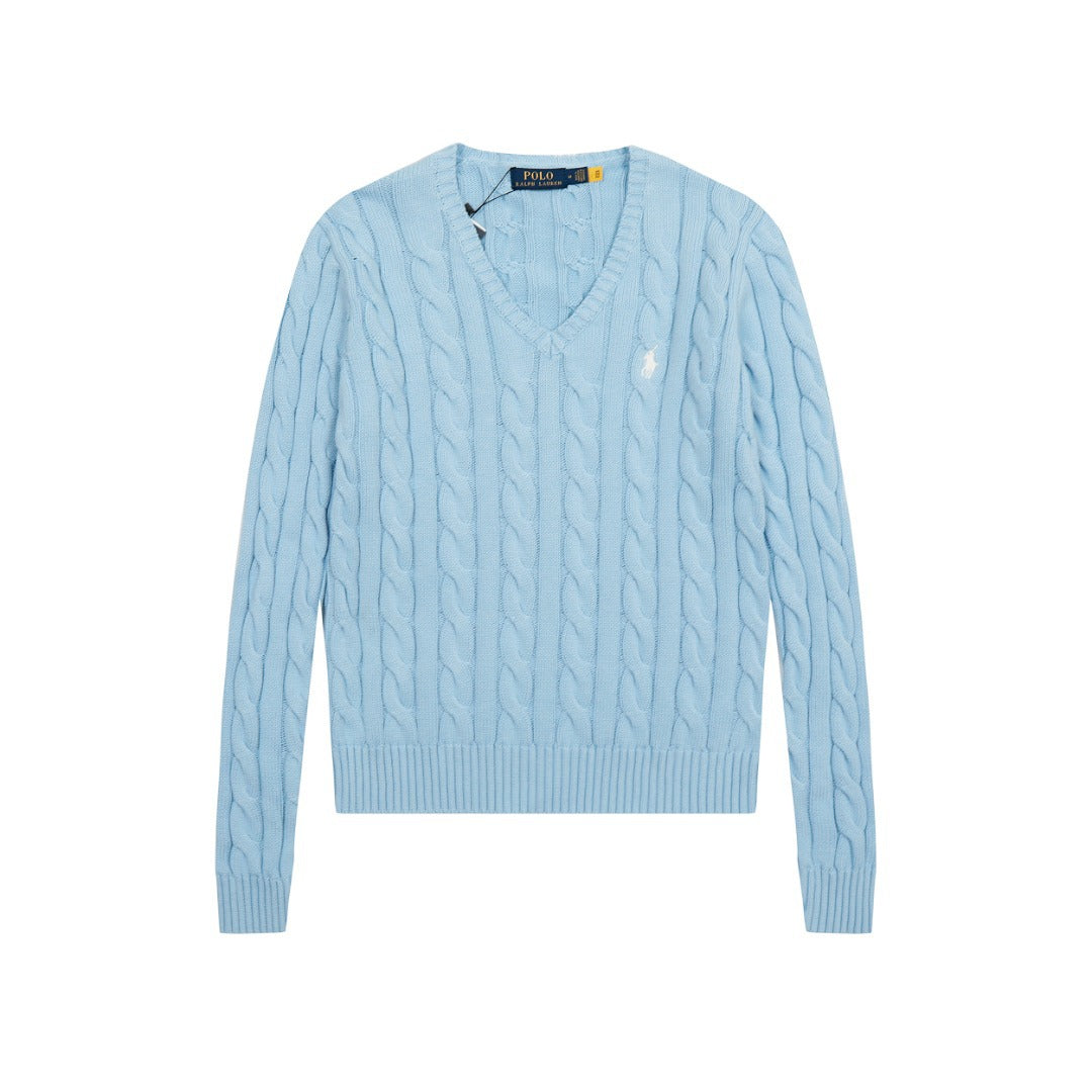 Ralph Lauren Women's Cable Knit Cotton Sweater