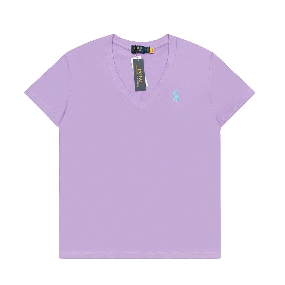 Ralph Lauren Women's Cotton V-neck T-shirt