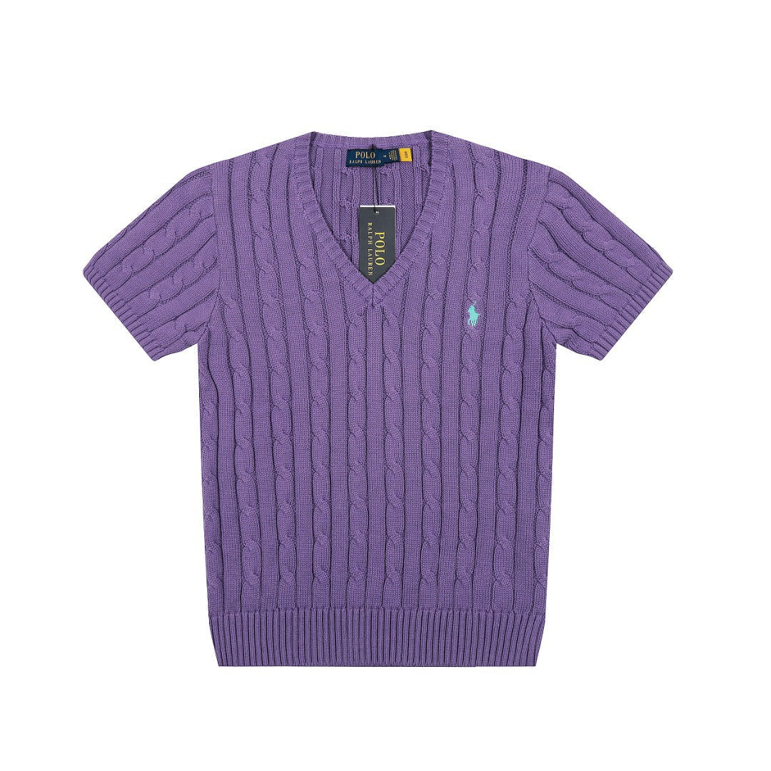 Ralph Lauren Women's V-neck Knit T-shirt