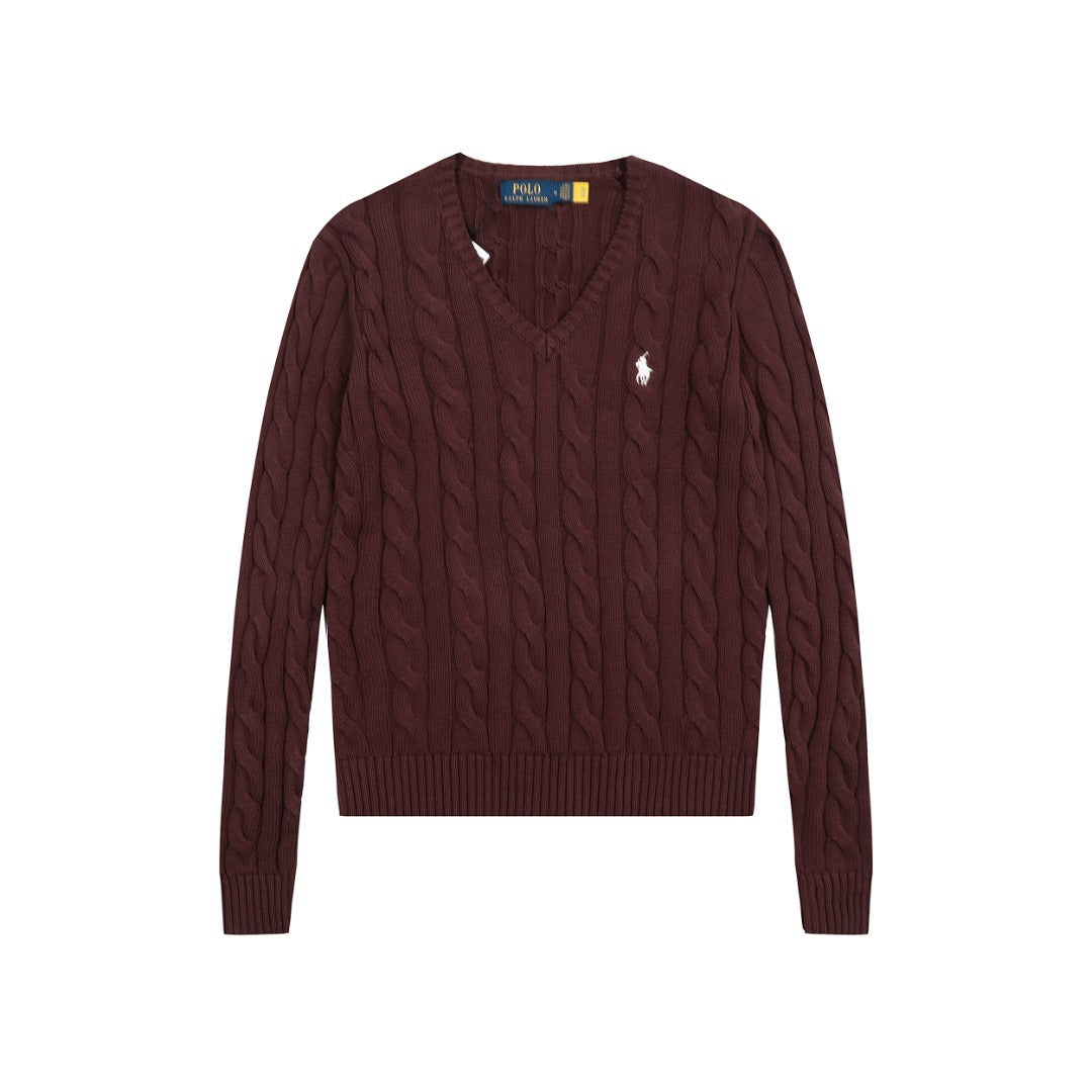 Ralph Lauren Women's Cable Knit Cotton Sweater