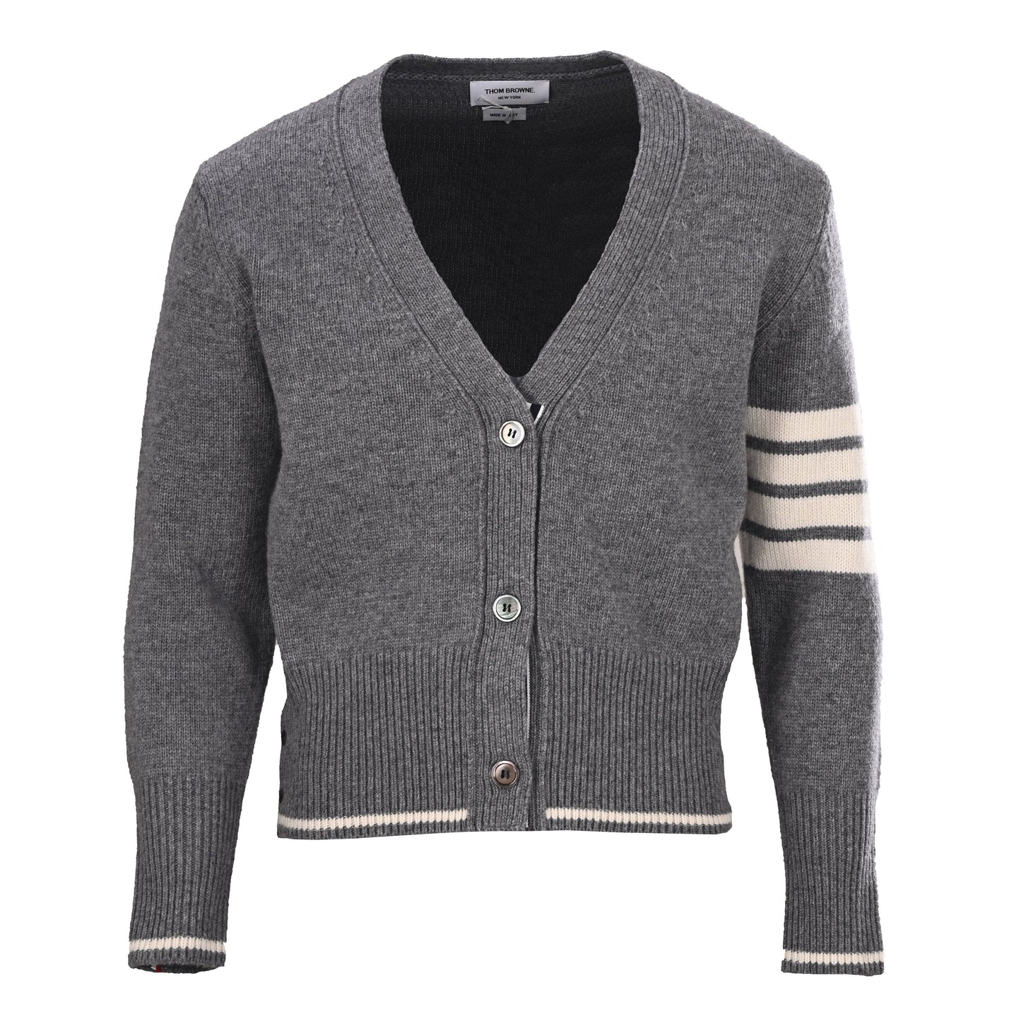 Thom Browne Four-Stripe Wool Cardigan