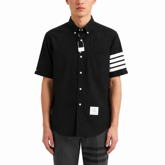 Thom Browne Spring Summer Men's Striped Short Sleeve Shirt