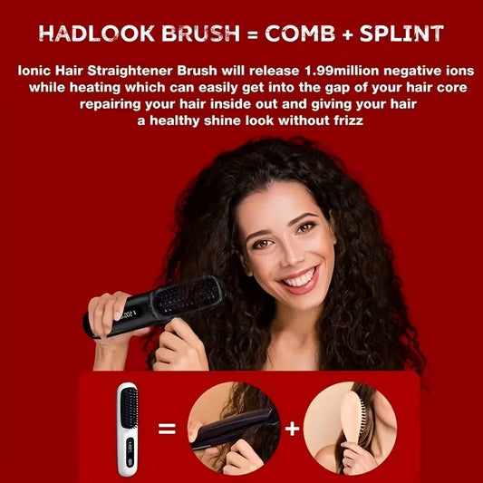 portable wireless hair straightener comb usb charging